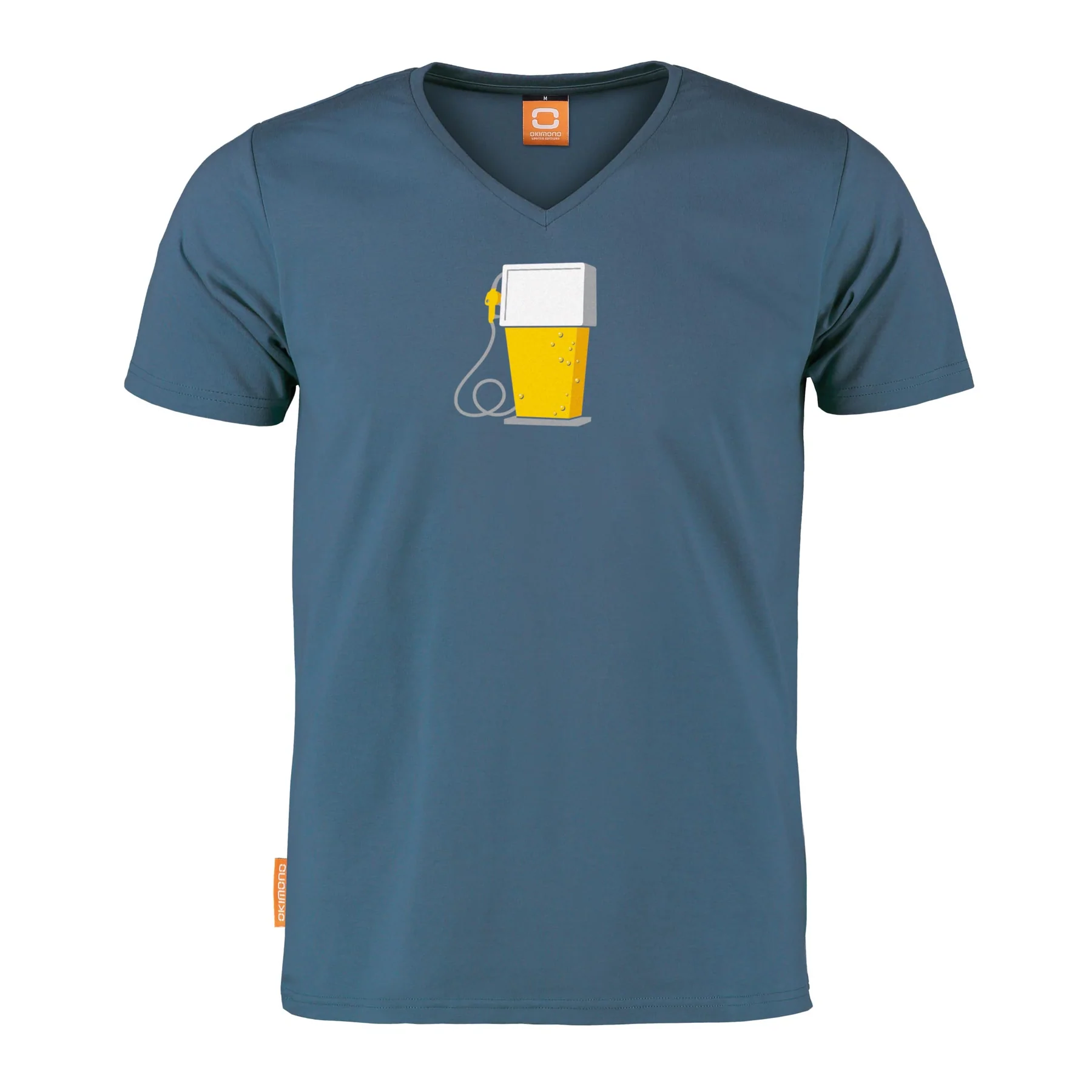 Okimono T-shirt Heren, Blauw, Even Bijtanken