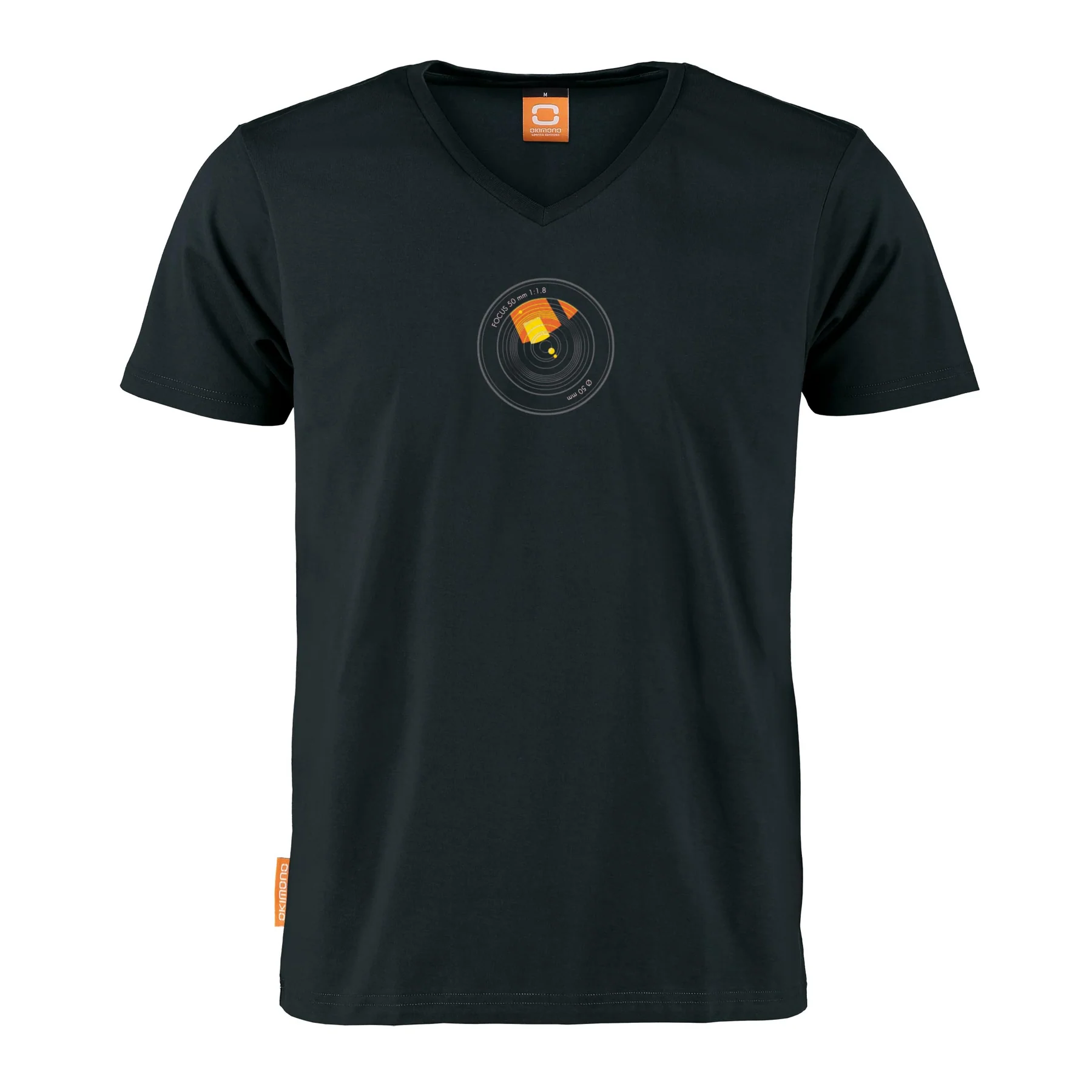 Okimono T-shirt Heren, Zwart, 50mm