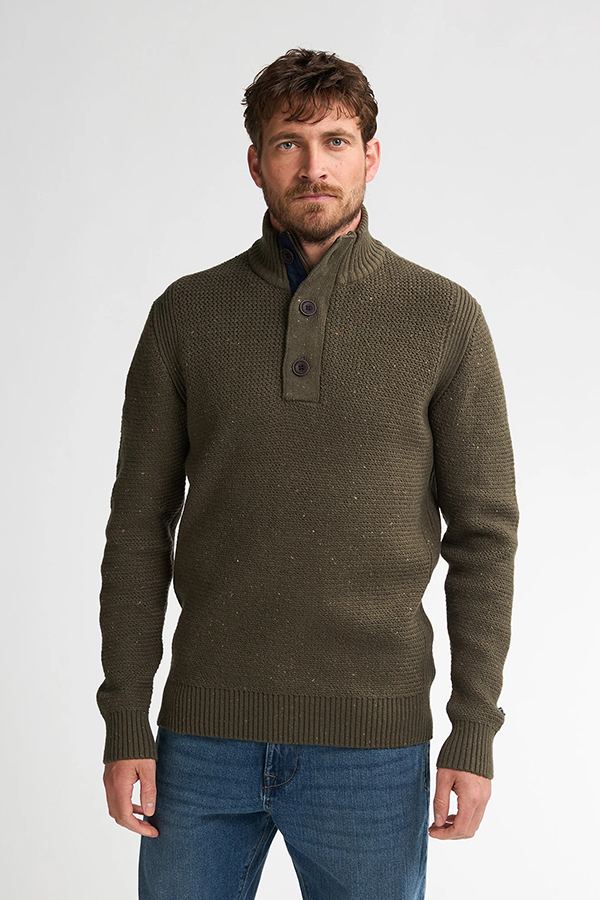 Petrol Sweater Creme Katoen Acryl